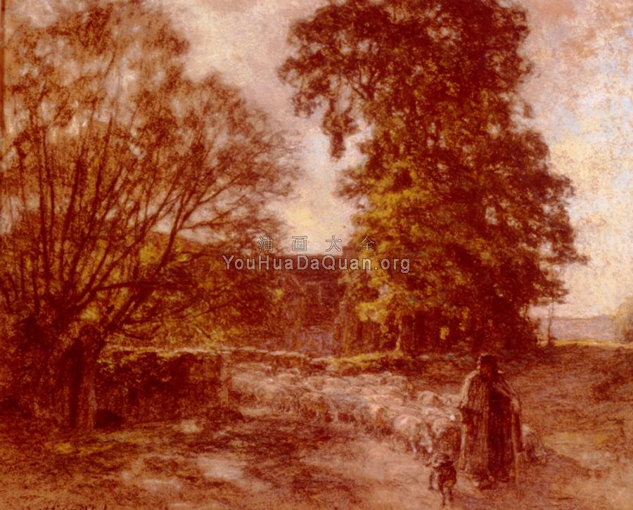 Shepherd and Sheep - 莱昂·奥古斯汀·莱尔米特